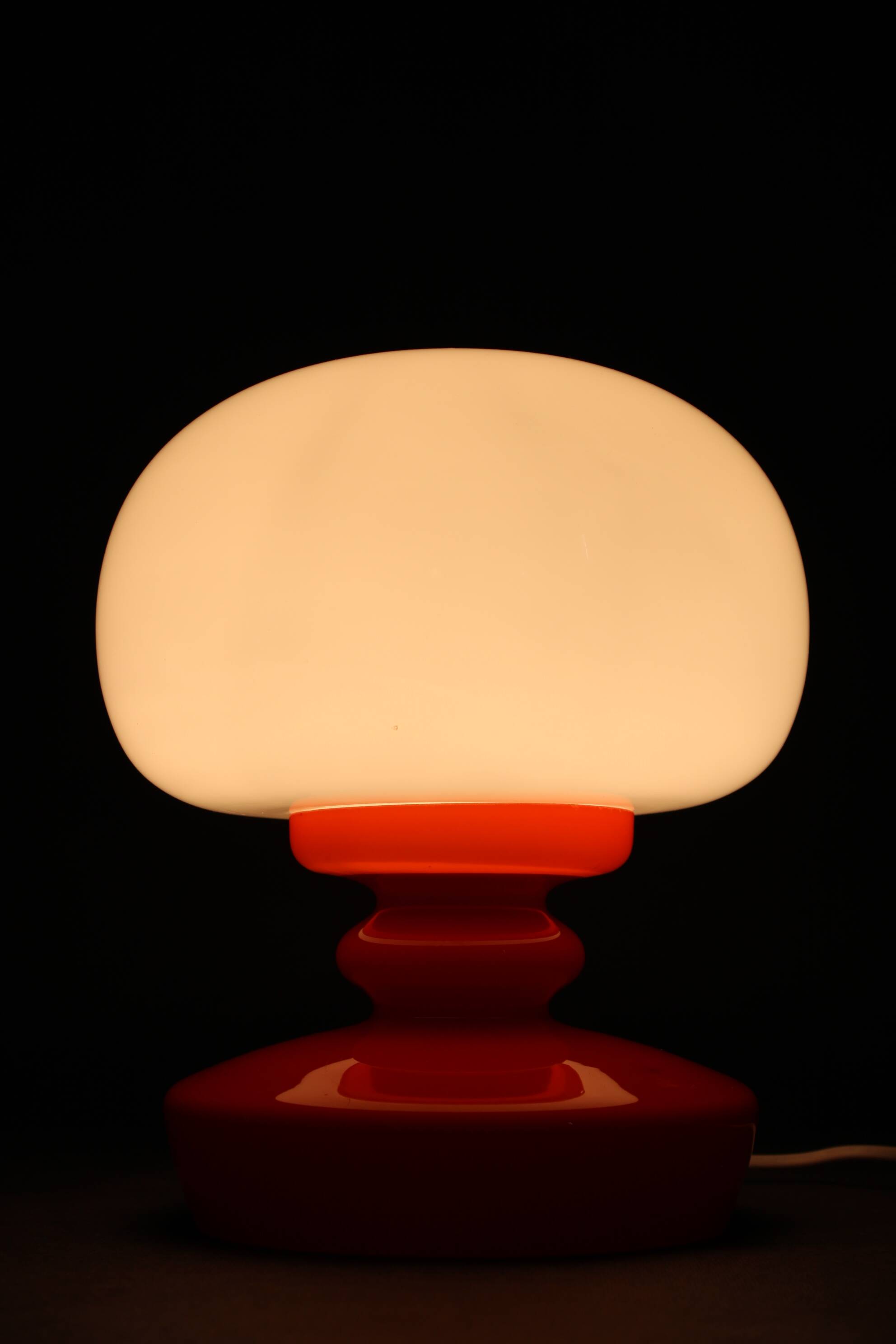 1970s Stepan Tabery Opaline Glass Table Lamp, Czechoslovakia