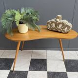 Table en bois en forme de rein des années 1960