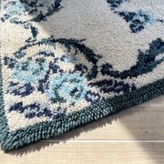 Pure wool blue rug 125x78cm