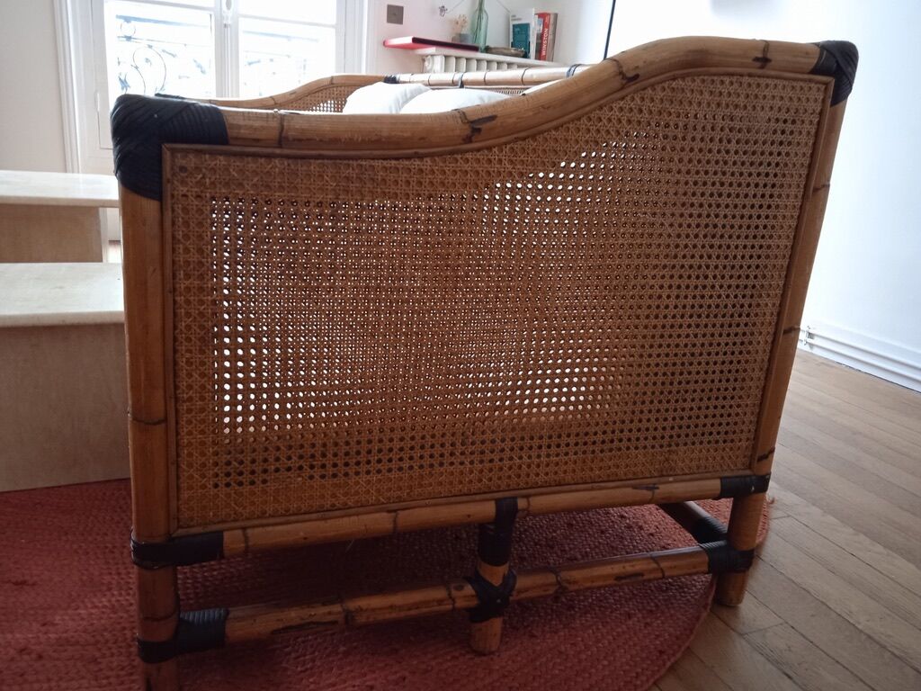 Bamboo & cannage sofa