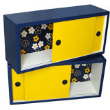 Wall shelves with sliding doors