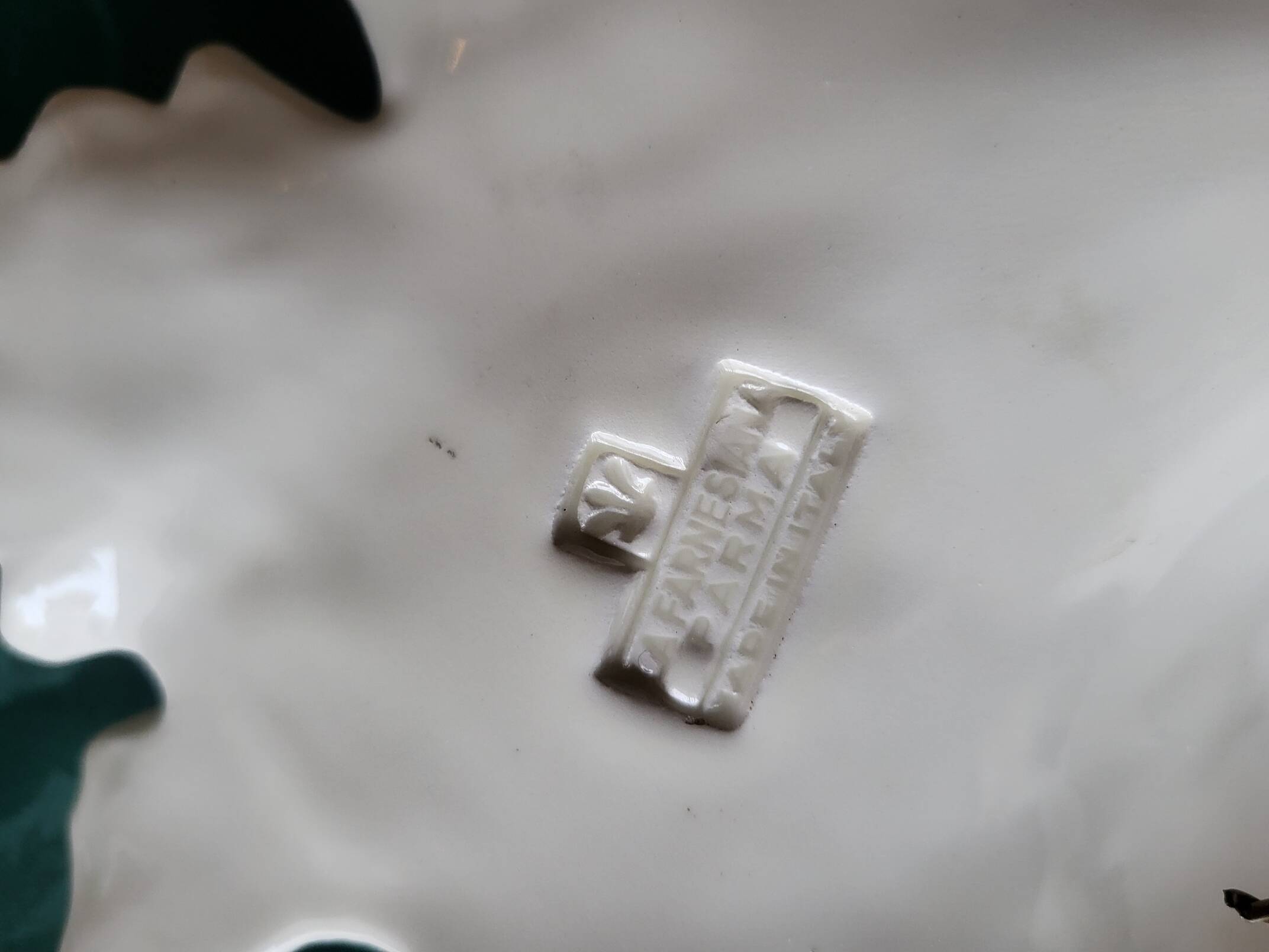 Farnesiana Mirror by Carlo Corvi in ceramic Italy 1950