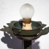 Lampe torche murale fer forgé globe flamme, applique murale fer forgé vintage, médiéval