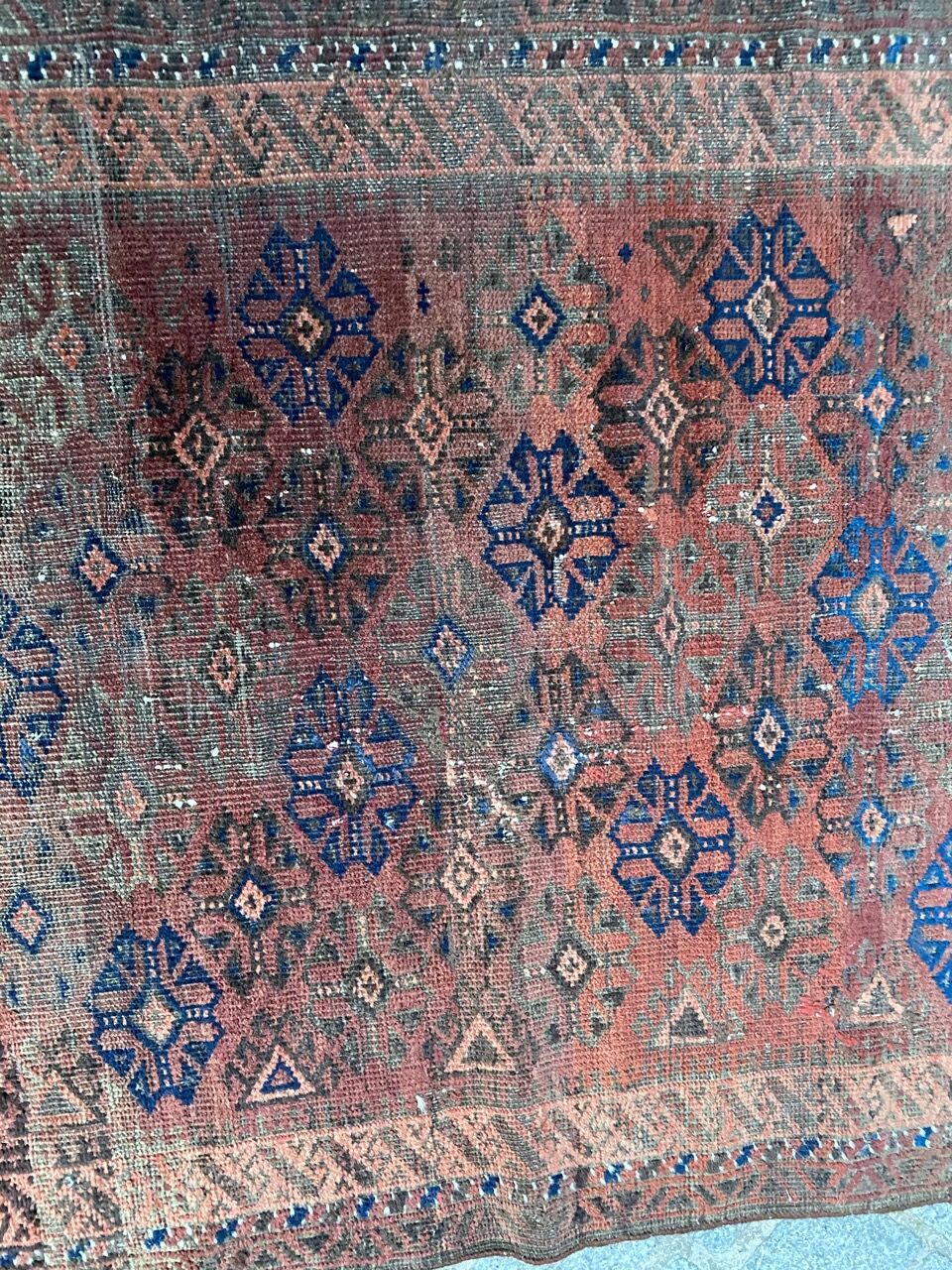 Old carpet Afghan Belutch 85x136 cm