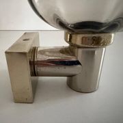 Set of 3 grey glass and chrome wall lights from the mid-century by N Leuchten, 1960s, Germany.