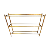 Shelf glass and golden brass
