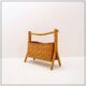 Vintage bamboo magazine rack in bohemian style - 1970s