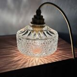 Pair of chiseled glass wall sconces