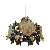 Chandelier iron struck & murano glass, 1970