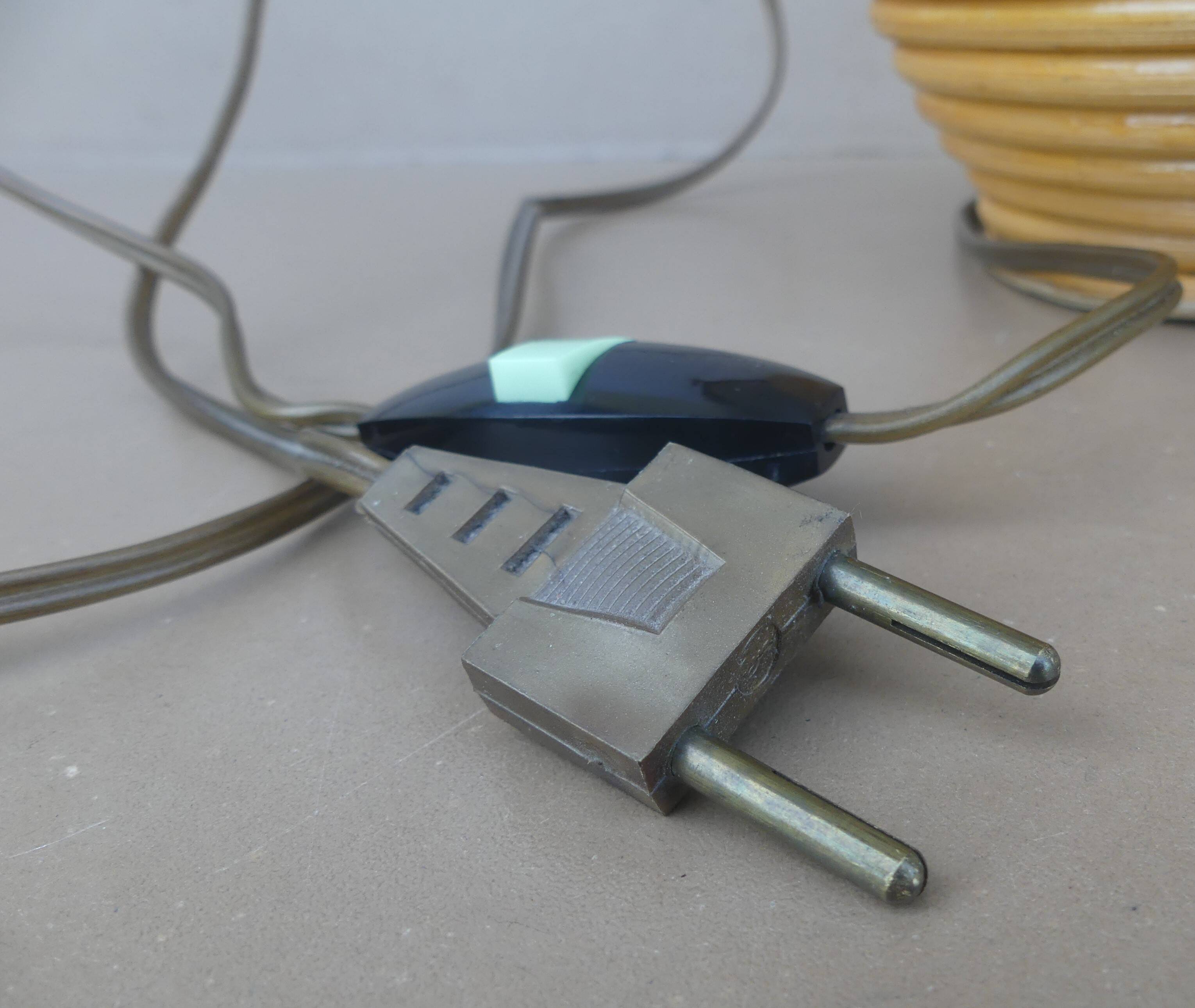 Louis SOGNOT rattan bedside lamp