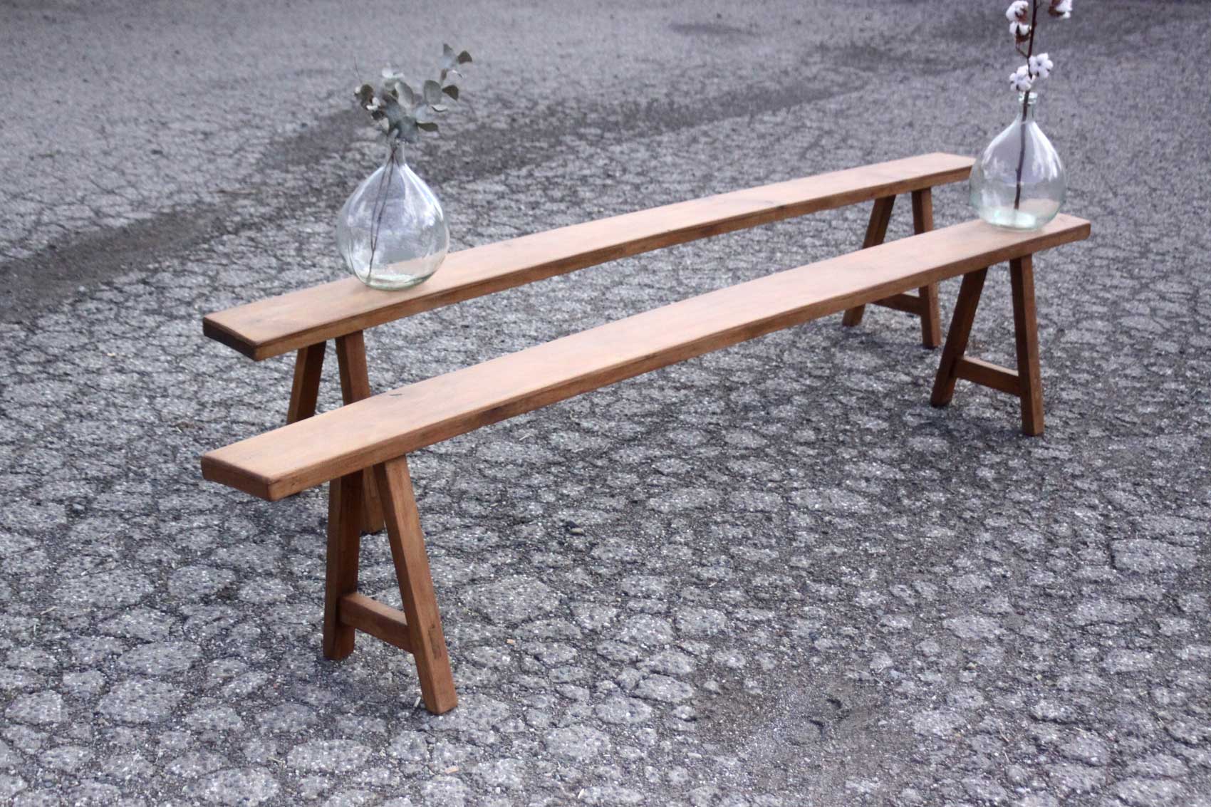 Pair of farm benches