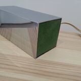 Vintage mushroom lamp, modernist square chrome base.