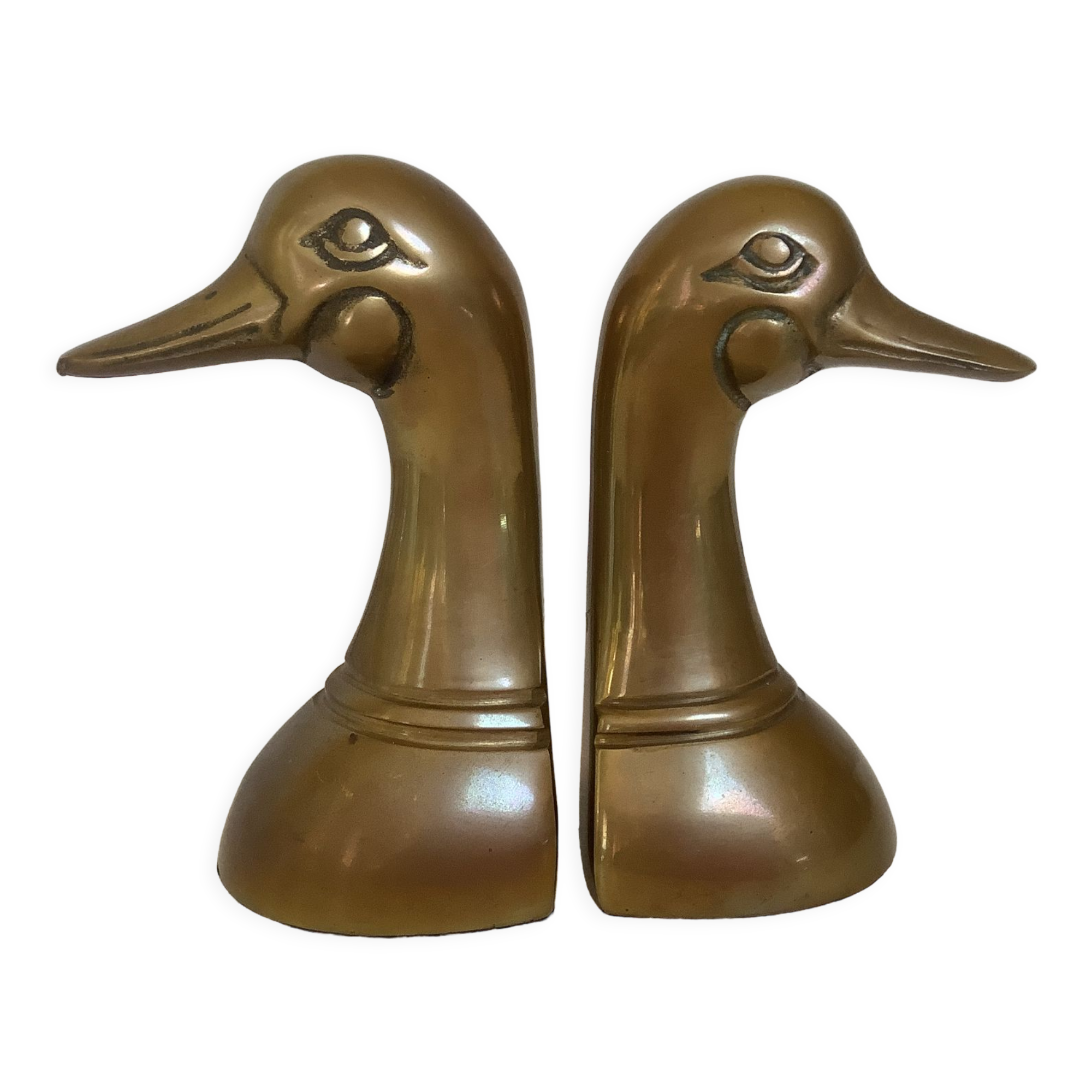 Serre livres oiseaux oies canards en laiton