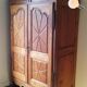 18th century fruitwood cabinet with original inscription