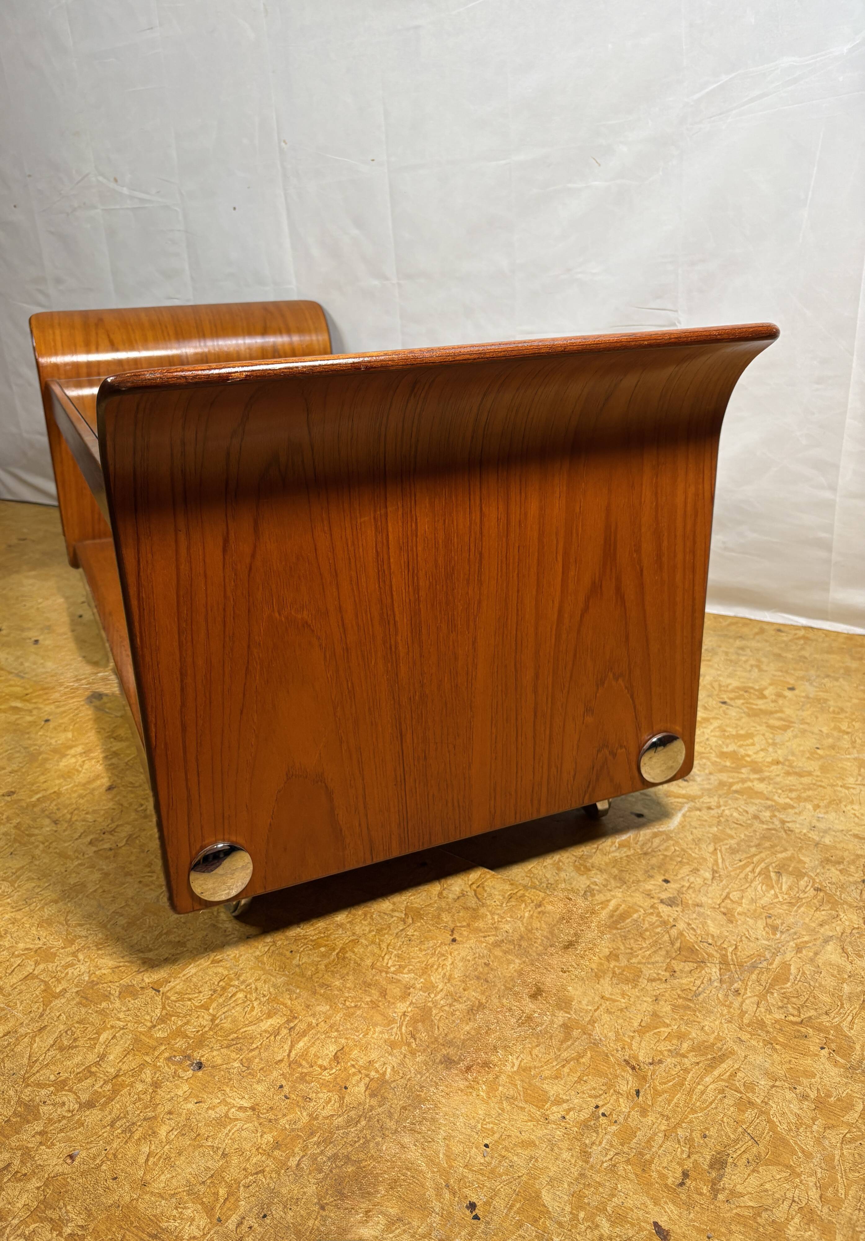 Mid Century Retro Teak & Glass Top Tulip Coffee Table by G-Plan Circa 1960