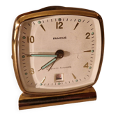 Réveil "Famous" modèle Calendrier automatic, vintage circa 1950, parfait état