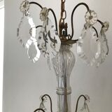 8-arm golden bronze chandelier