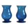 Pair of candle holders from the Biot glassworks, height 22 cm, diameter 15 cm.