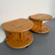 Side table, end table X2, solid pine, 1970s design.