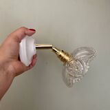 Vintage chiseled glass lampshade wall light - tableware collection -