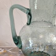 Bubble glass carafe in Biot style
