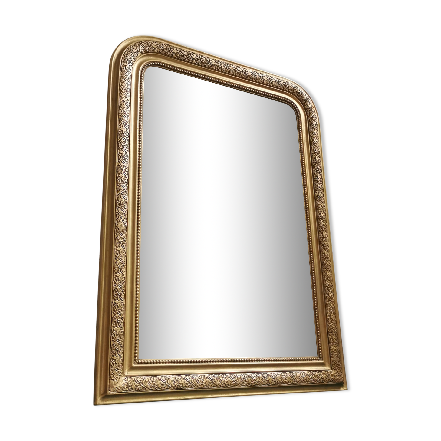 Mirror 99 x 72 cm gilded Louis Philippe old