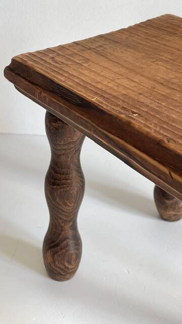 TABOURET Vintage BOIS Tourné