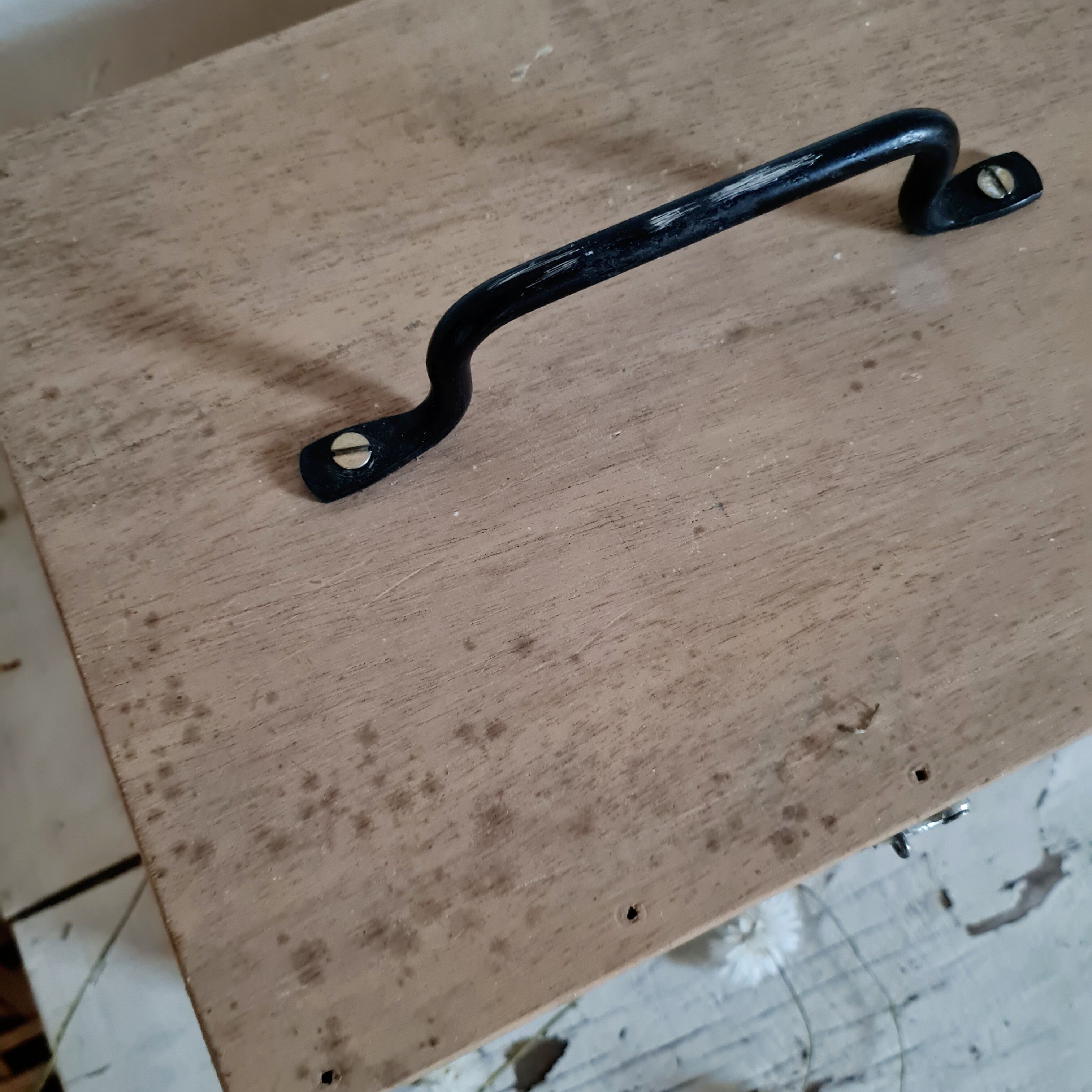 Small trunk in old wooden chest