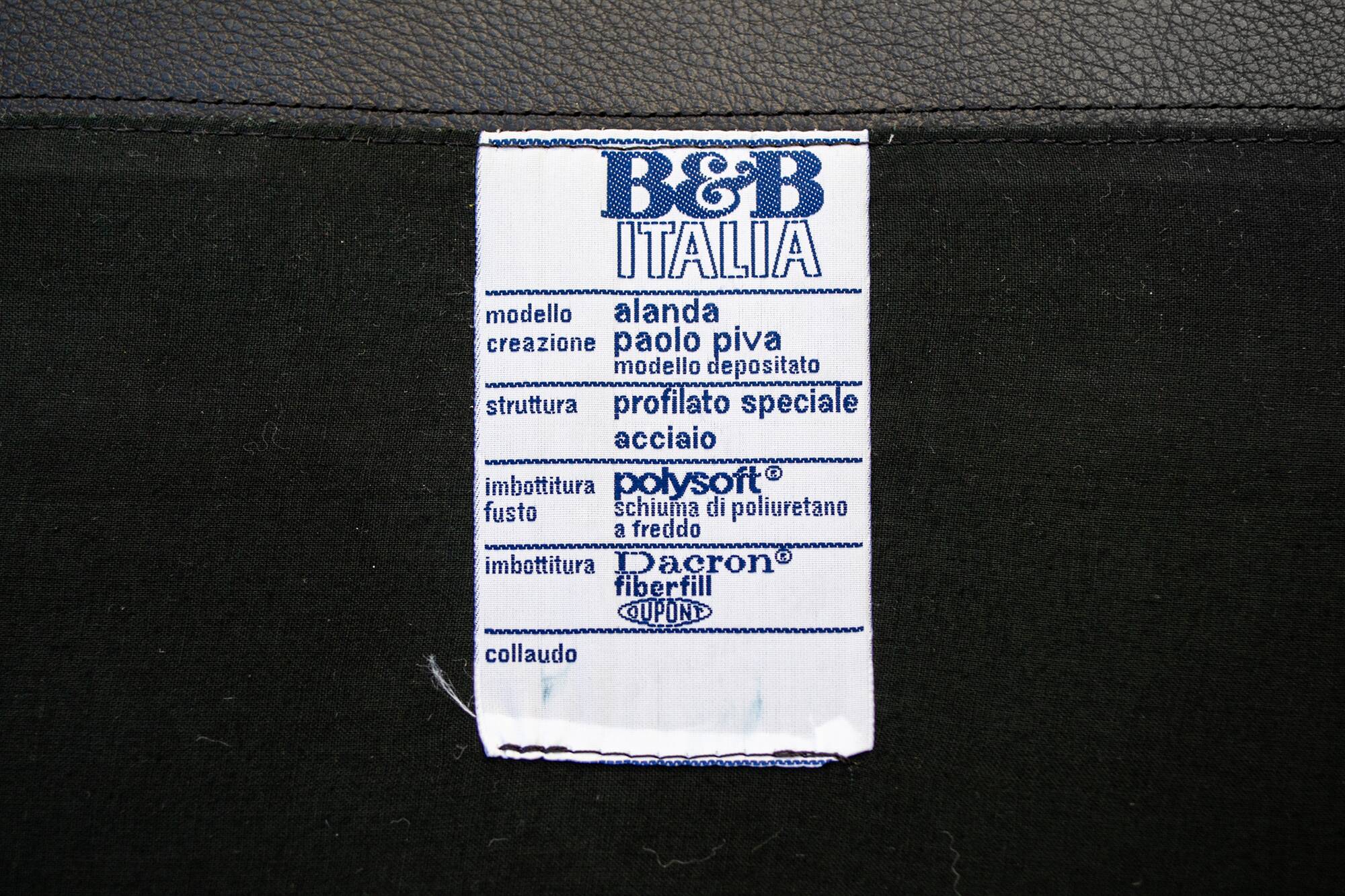 Structure du texte "Alanda" de Paolo Piva pour B&B Italia 1970