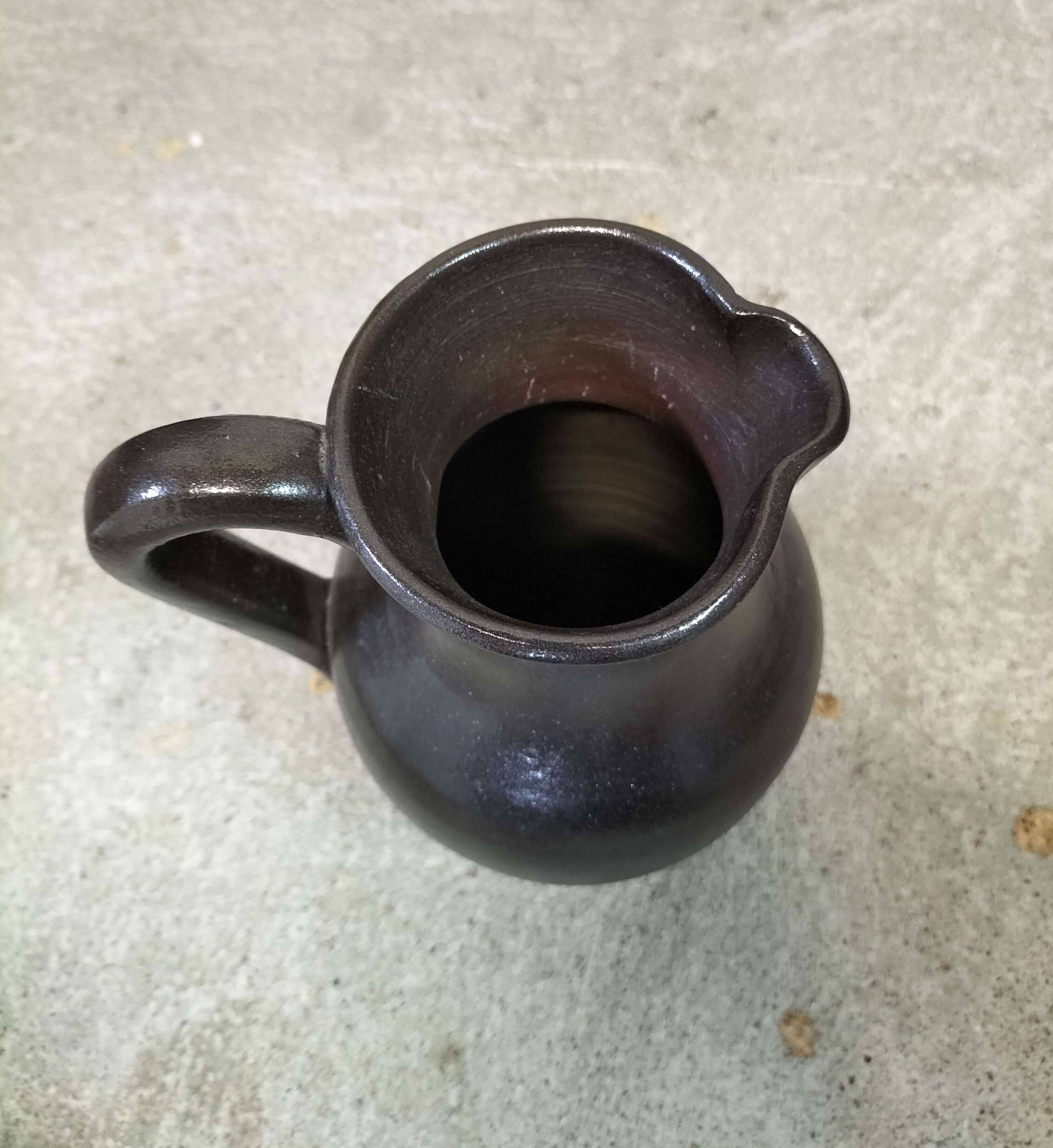 Ceramic pitcher signed Jean Dubost