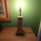 Vintage 80's lamp in gold metal