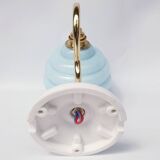 Swan neck and blown glass wall lamp