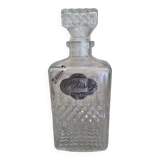 Whisky carafe glass and tin decoration losanges and tips