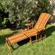 Antique rattan and wicker chaise longue, circa 1930