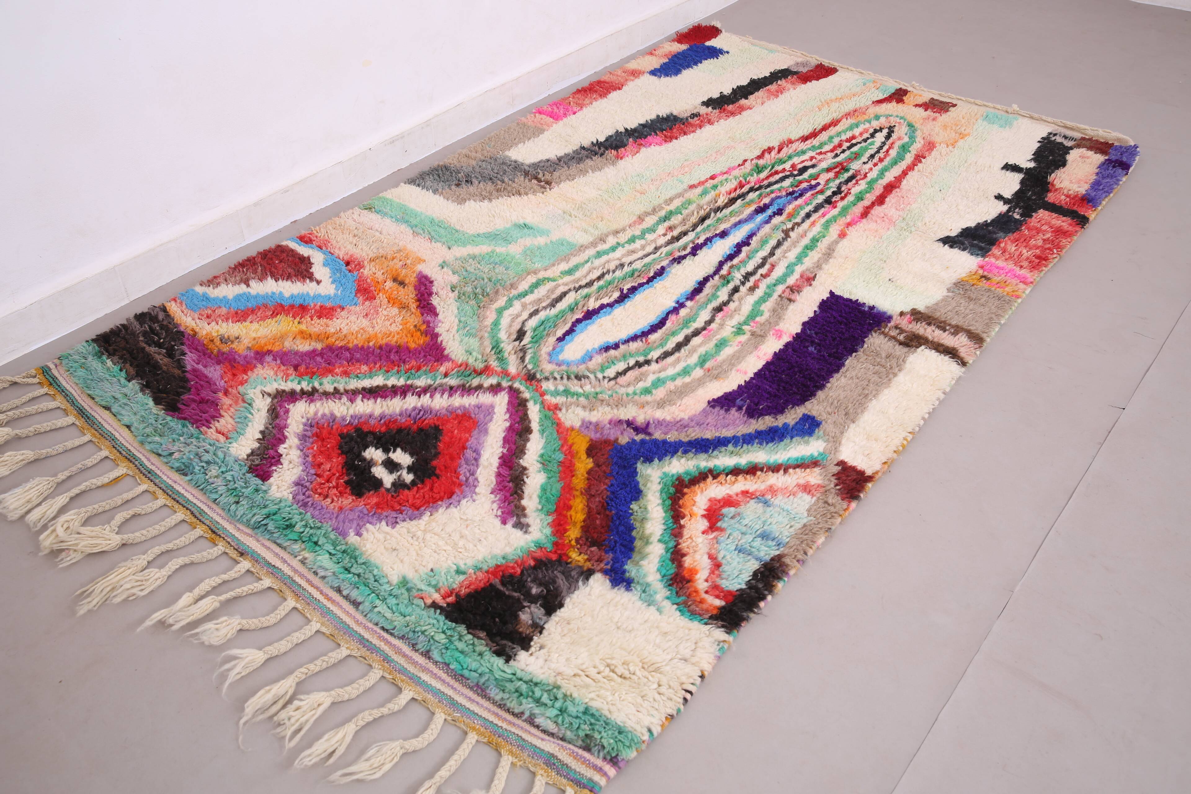 Colorful Boujaad Rug 156 x 259 cm - Berber Wool Rug - Moroccan Rug Handmade