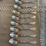 Set of christofle cutlery, Model Chinon pointed tip