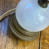 Glass and brass lamp