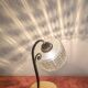 Lampe vintage en laiton et cristal taillé