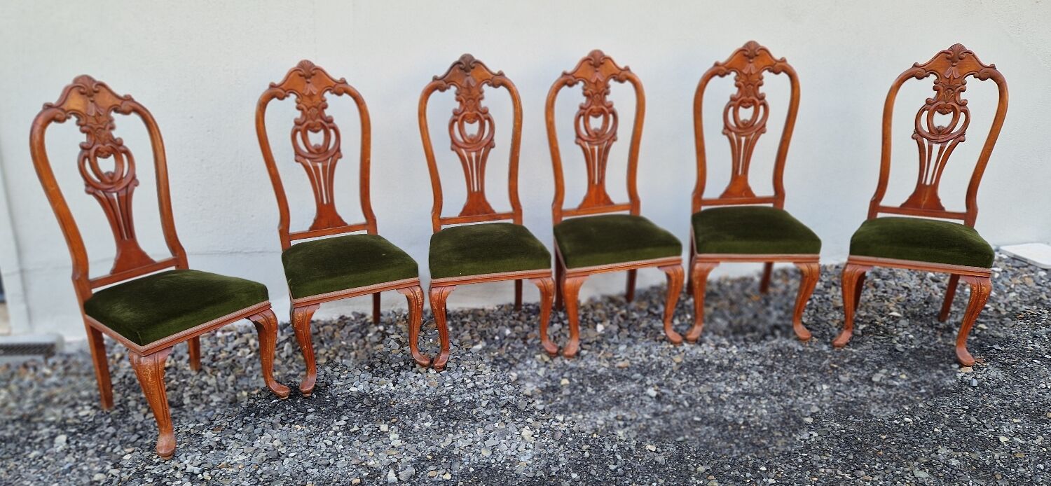 Set of 6 mahogany chairs
