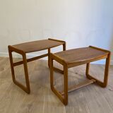 Scandinavian teak pull-out tables