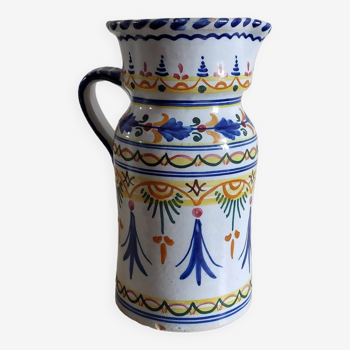 Large artisanal ceramic pitcher