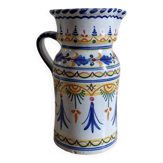Large artisanal ceramic pitcher