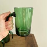 7 mugs en verre soufflé