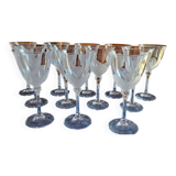 12 crystal wine glasses, Florence model.