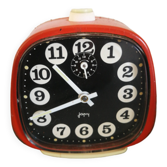 Vintage orange japy alarm clock