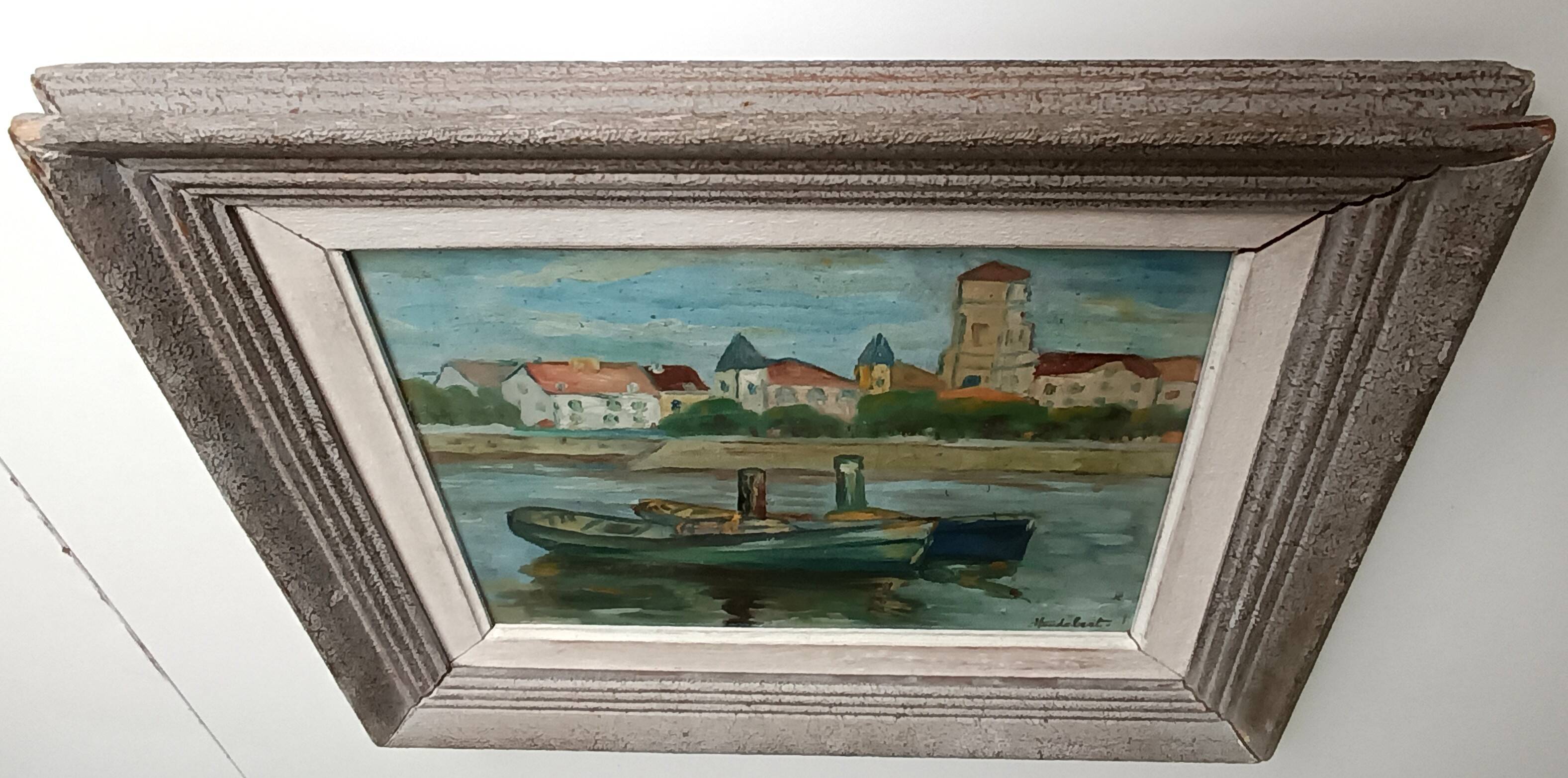 Tableau Huile sur panneau signée Heudebert Saint Jean de Luz