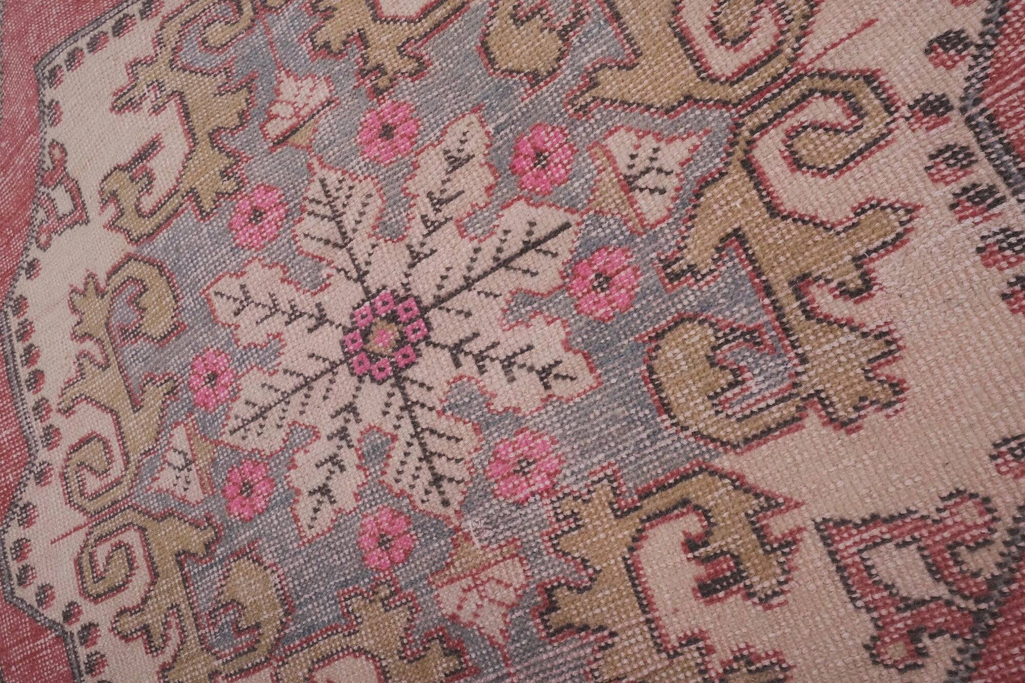 Vintage Turkish Oushak rug 132x216 cm