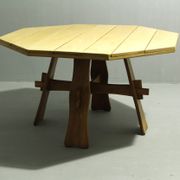 Table de jardin en teck brutaliste, années 1970