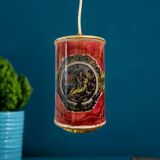 Lampe suspendue en verre peinte à la main