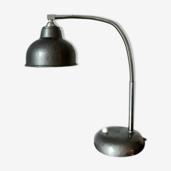 Lampe de bureau industrielle grise 1970